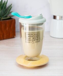 VASO DOBLE PARED 450ML C/TAPA