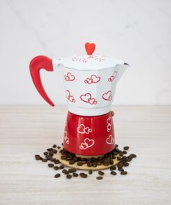 CAFETERA MOKA CORAZÓN 6 TZAS