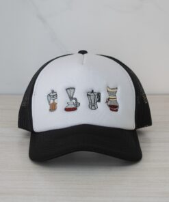 GORRA MALLA NEGRA TAPA BLANCA DISEÑO METODOS