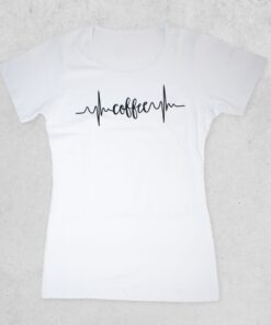 POLO TALLA M BLANCO DISEÑO COFFEE