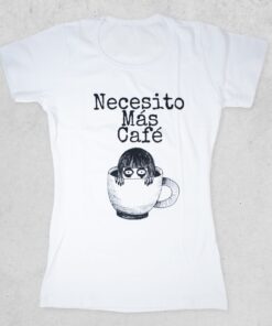 POLO TALLA S BLANCO DISEÑO NECESITO CAFE