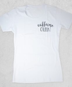 POLO TALLA M BLANCO DISEÑO CAFE QUEEN