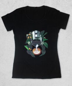 POLO TALLA S NEGRO DISEÑO JARRA LATTE