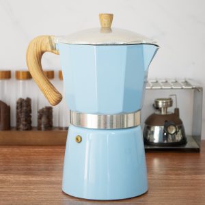 CAFETERA 12 TAZAS BAMBÚ CELESTE