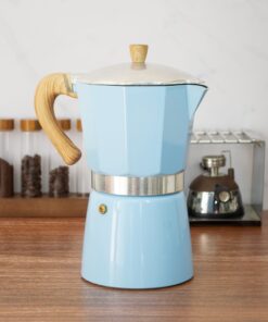 CAFETERA 12 TAZAS BAMBÚ CELESTE