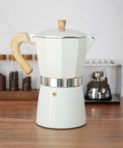CAFETERA 12 TAZAS BAMBÚ BLANCO