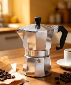 Cafetera Moka Italiana de Aluminio 3 Tazas