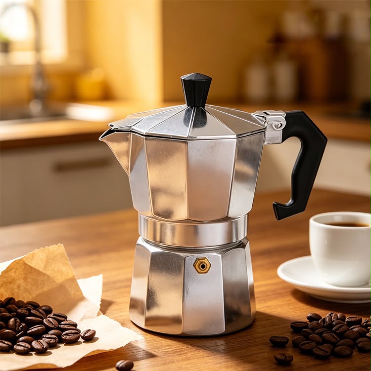 CAFETERA MOKA ITALIANA DE ALUMINIO 3 TAZAS